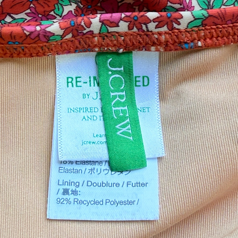 J. Crew Retro Printed high-waisted bikini bottom S - Picture 2 of 7